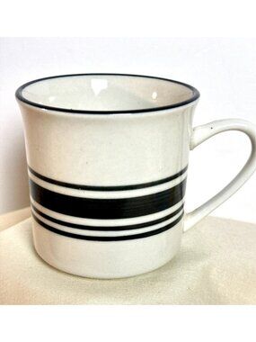 Mainstays Home Mug Cup Black Banded Coffee Tea Cocoa Contemporary